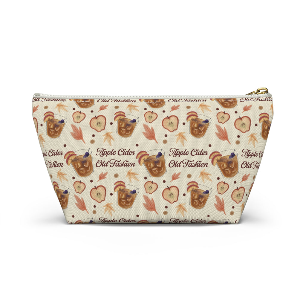 Apple Cider Old Fashioned Accessory Pouch  — Beige Apple Cider Collection Inspired Design