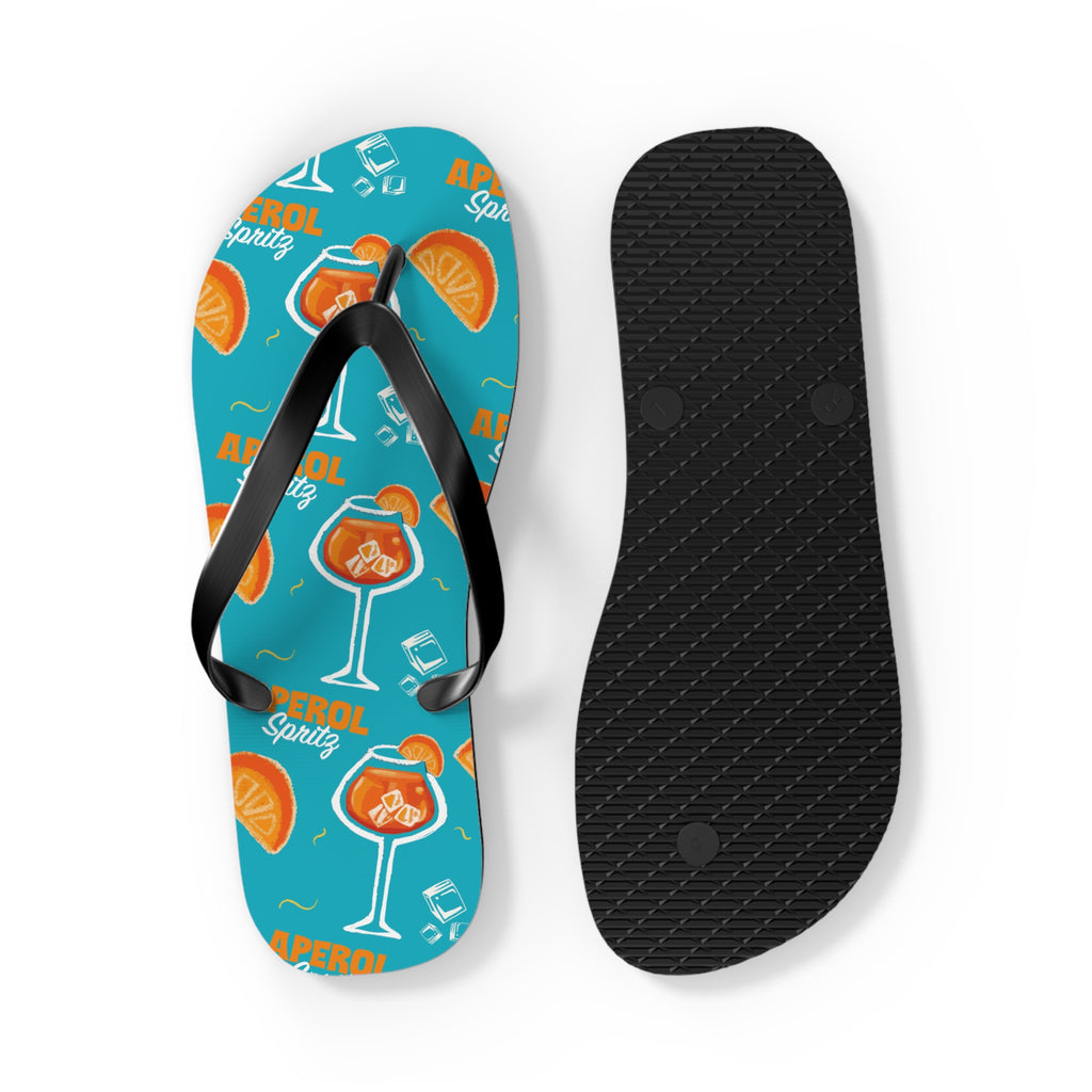 Aperol Spritz Flip Flops — Turquoise Spritz Collection Inspired Design
