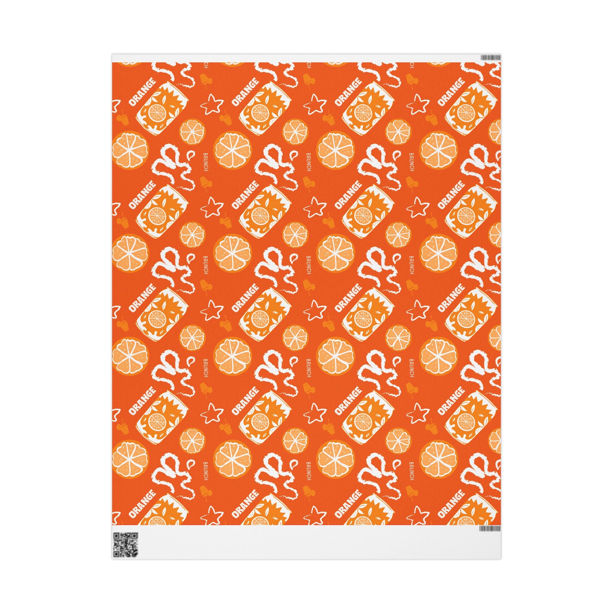 Orange Fruit Brunch Peel Wrapping Paper Roll — Orange Fruit Brunch Collection Inspired Design