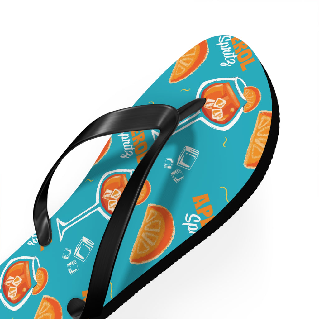 Aperol Spritz Flip Flops — Turquoise Spritz Collection Inspired Design