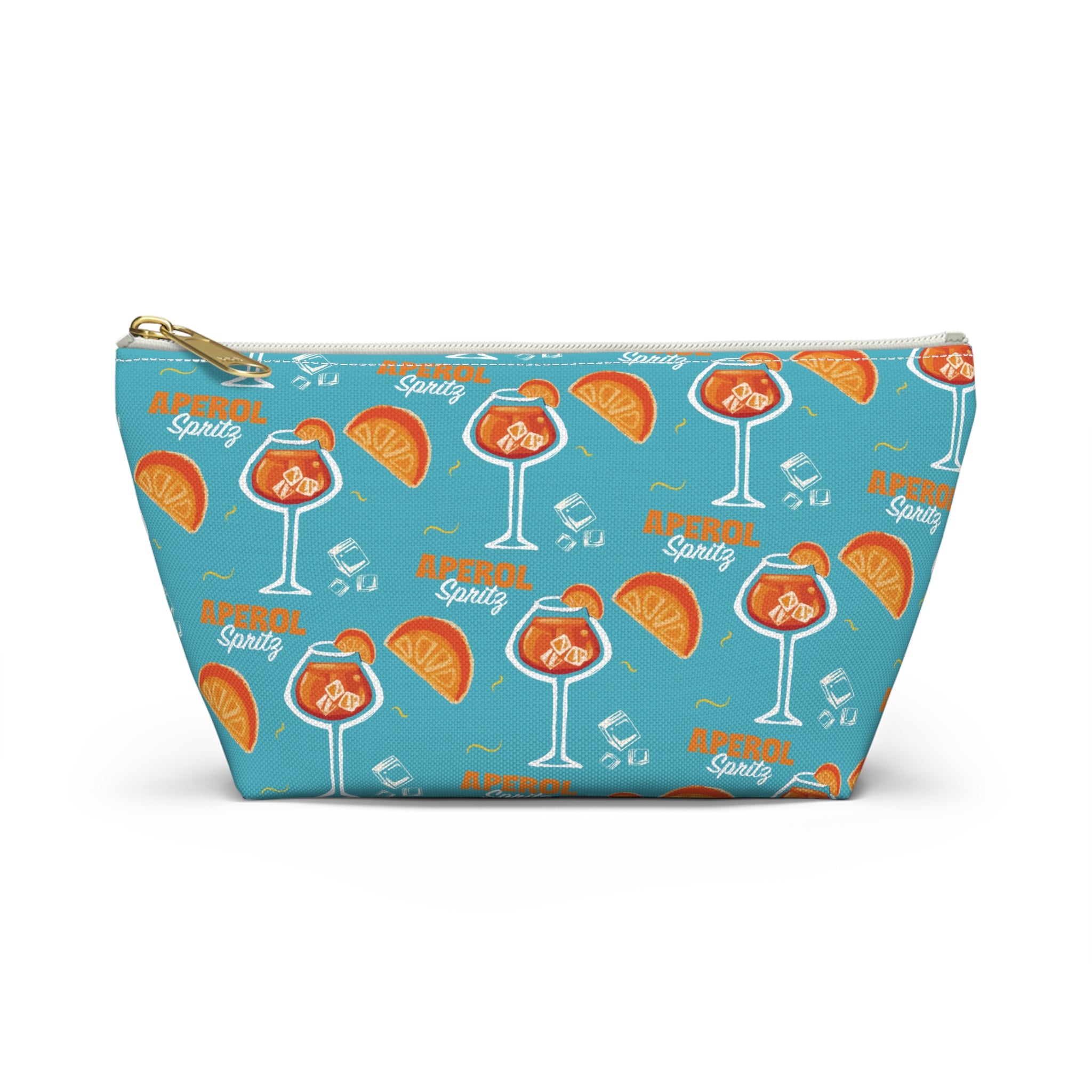 Aperol Spritz Accessory Pouch — Turquoise Aperol Inspired Design