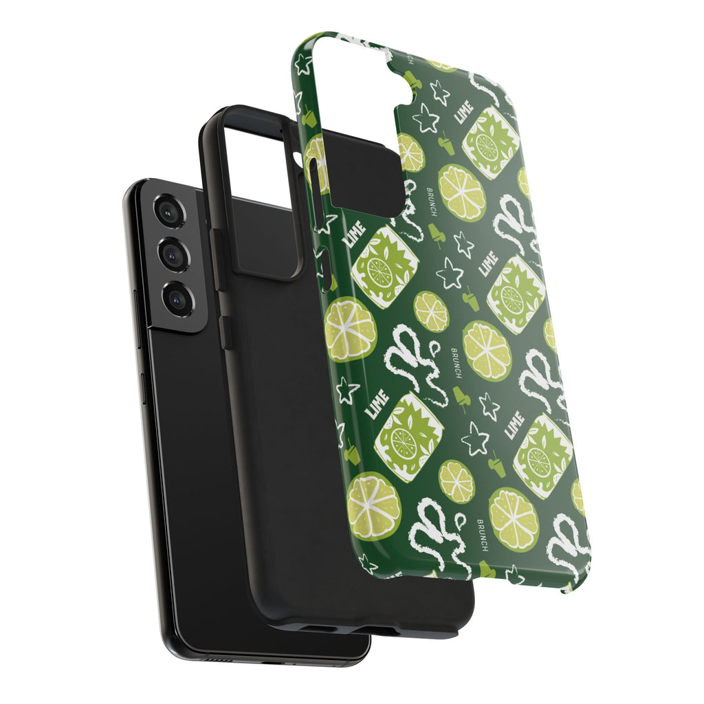 Lime Brunch Fruit Collection Tough Phone Case — Green Aperol Inspired Design