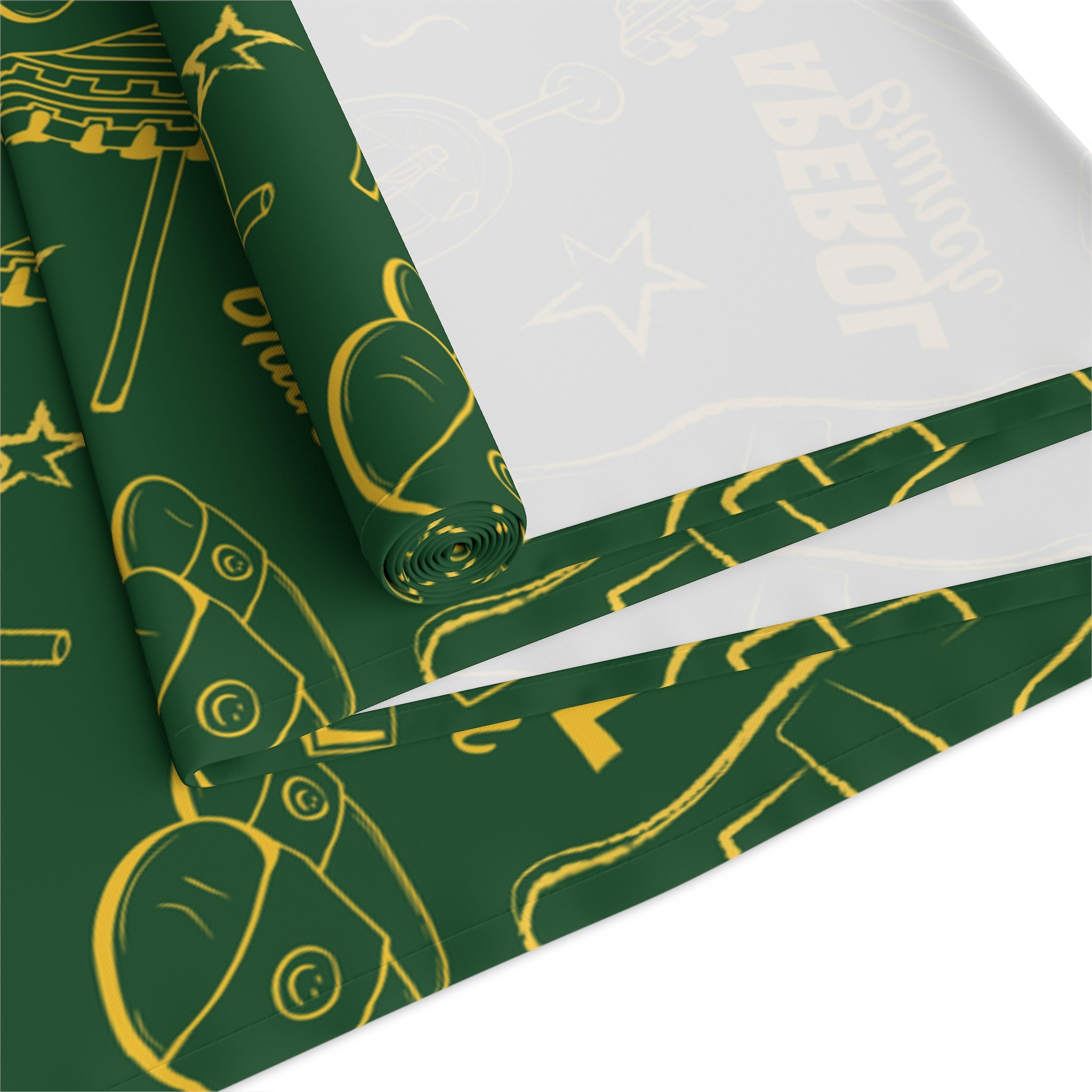 Aperol Brunch Table Runner — Green Citrus Summer Decor