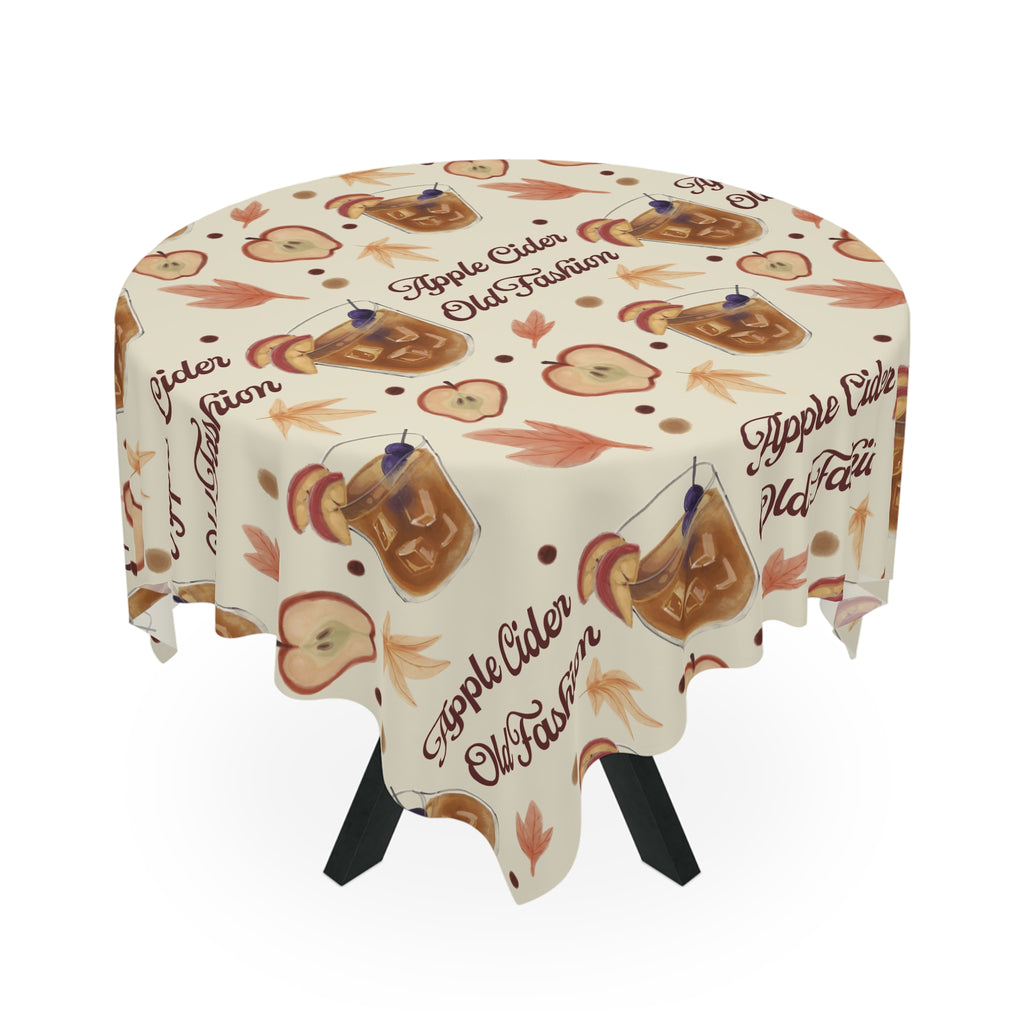 Apple Cider Old Fashioned Tablecloth — Beige Apple Cider Collection Inspired Design