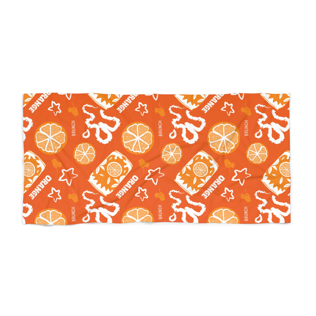 Orange Brunch Beach Towel – Orange Aperol Inspired Design