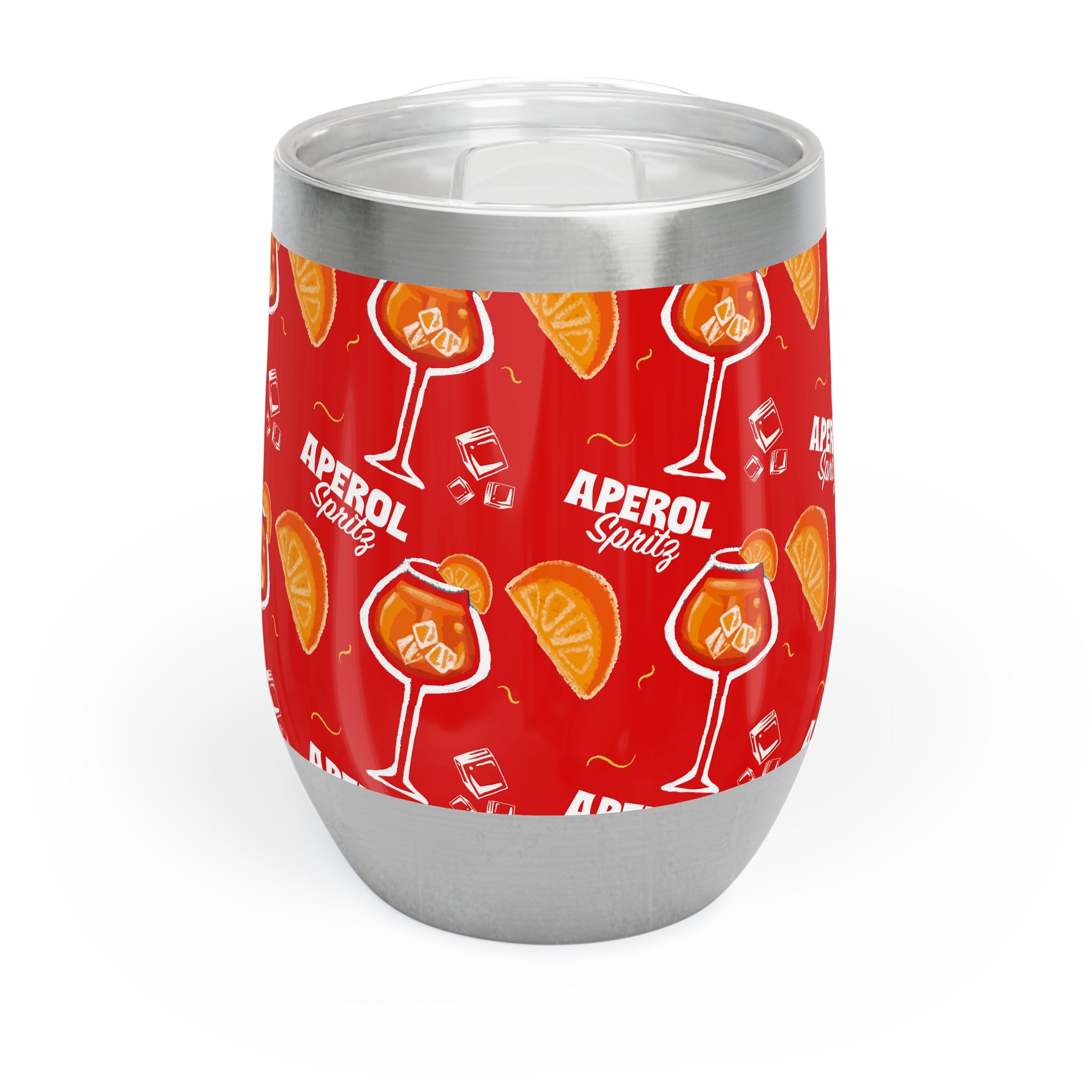 Aperol Spritz Wine Tumbler — Red Aperol Inspired Design
