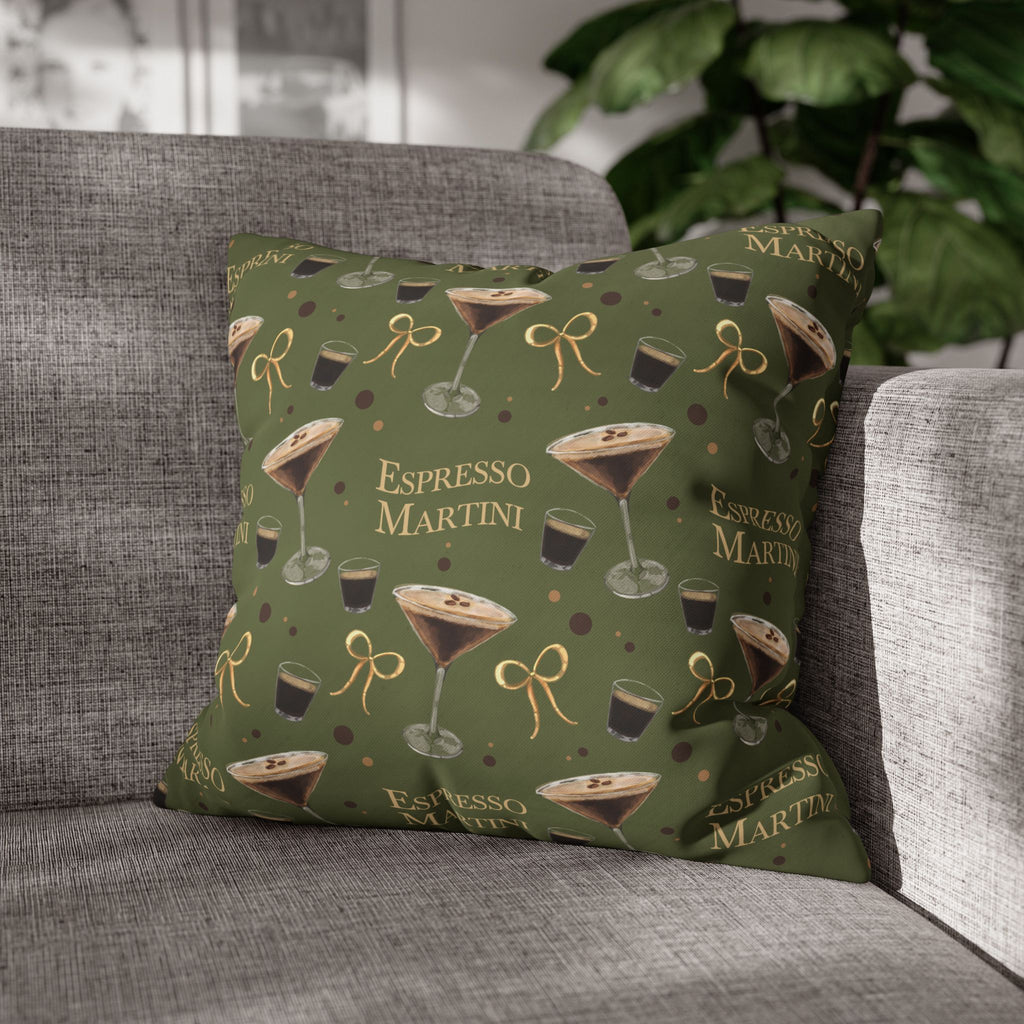 Espresso Martini Pillowcase — Olive Green Espresso Collection Inspired Design