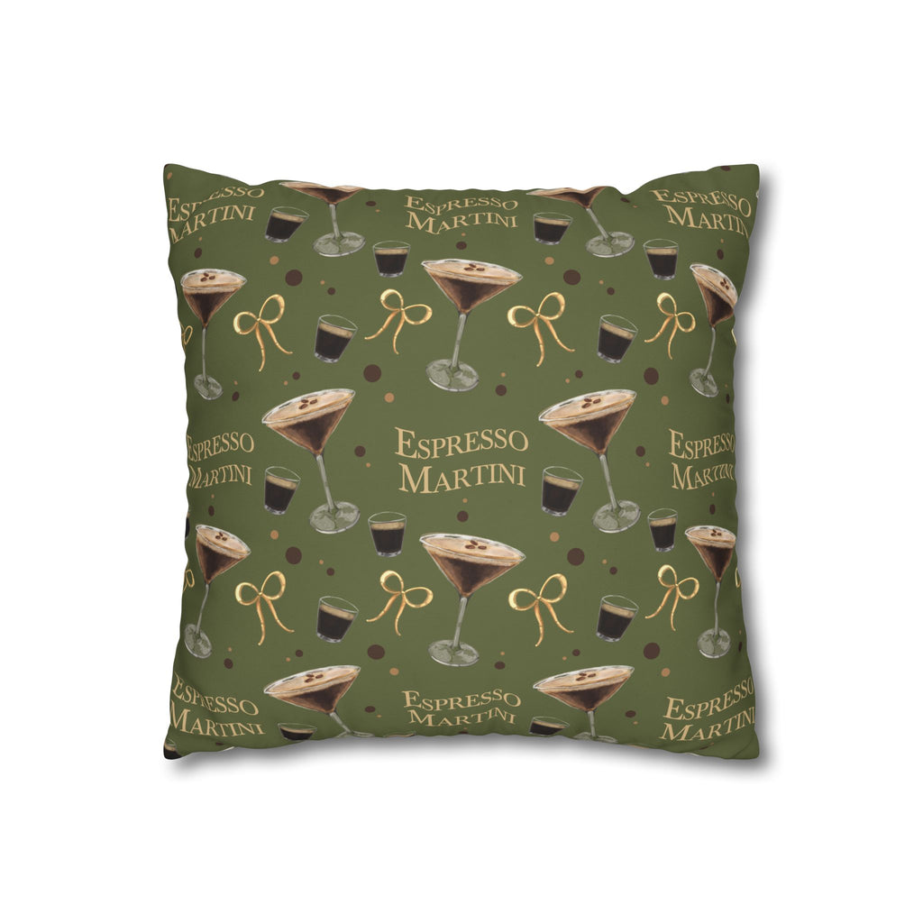 Espresso Martini Pillowcase — Olive Green Espresso Collection Inspired Design