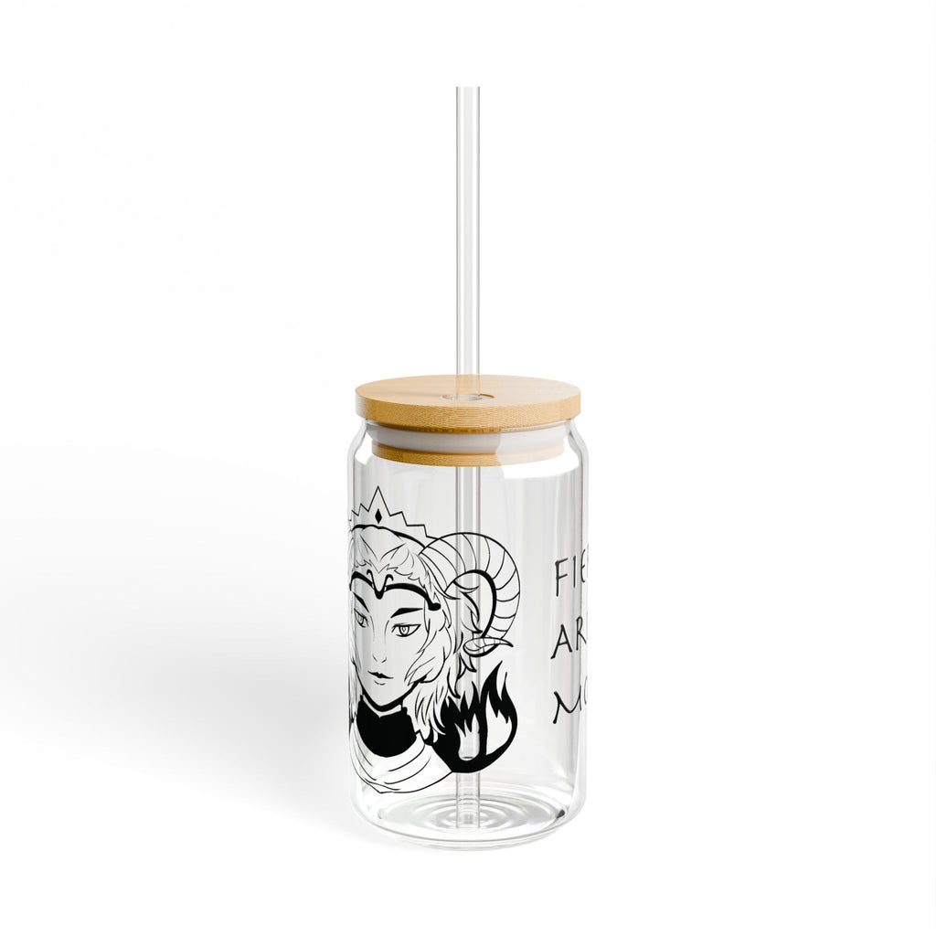 Aries Mom Glass Cup – 16oz Zodiac Gift for Mom | Astrology Drinkware
