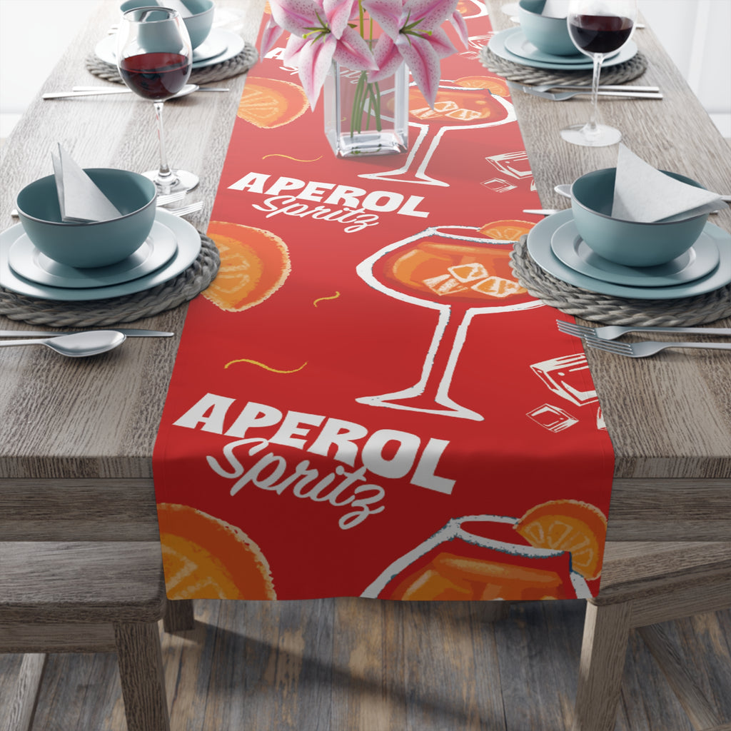 Aperol Spritz Table Runner — Aperol Red Collection Inspired Design