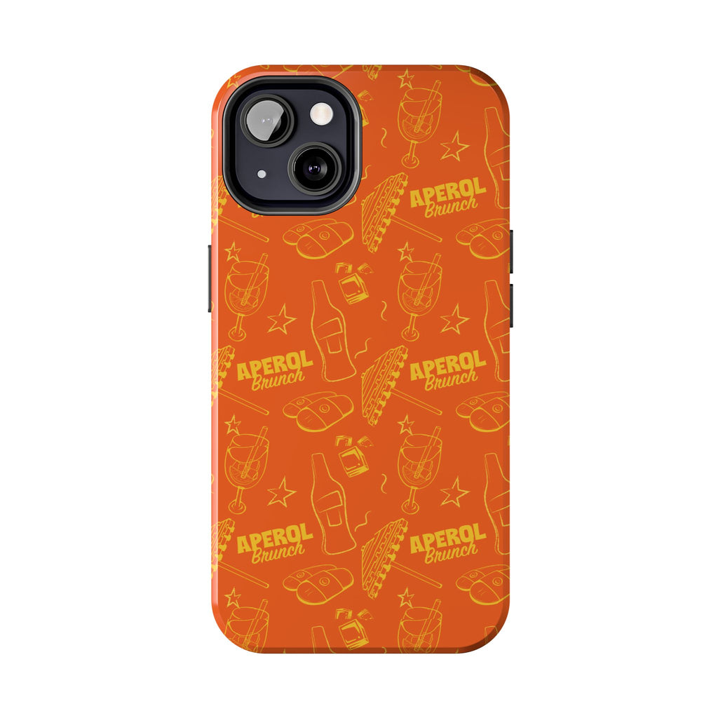 Aperol Brunch Collection Tough Phone Case - Orange and Yellow Brunch Inspired Design