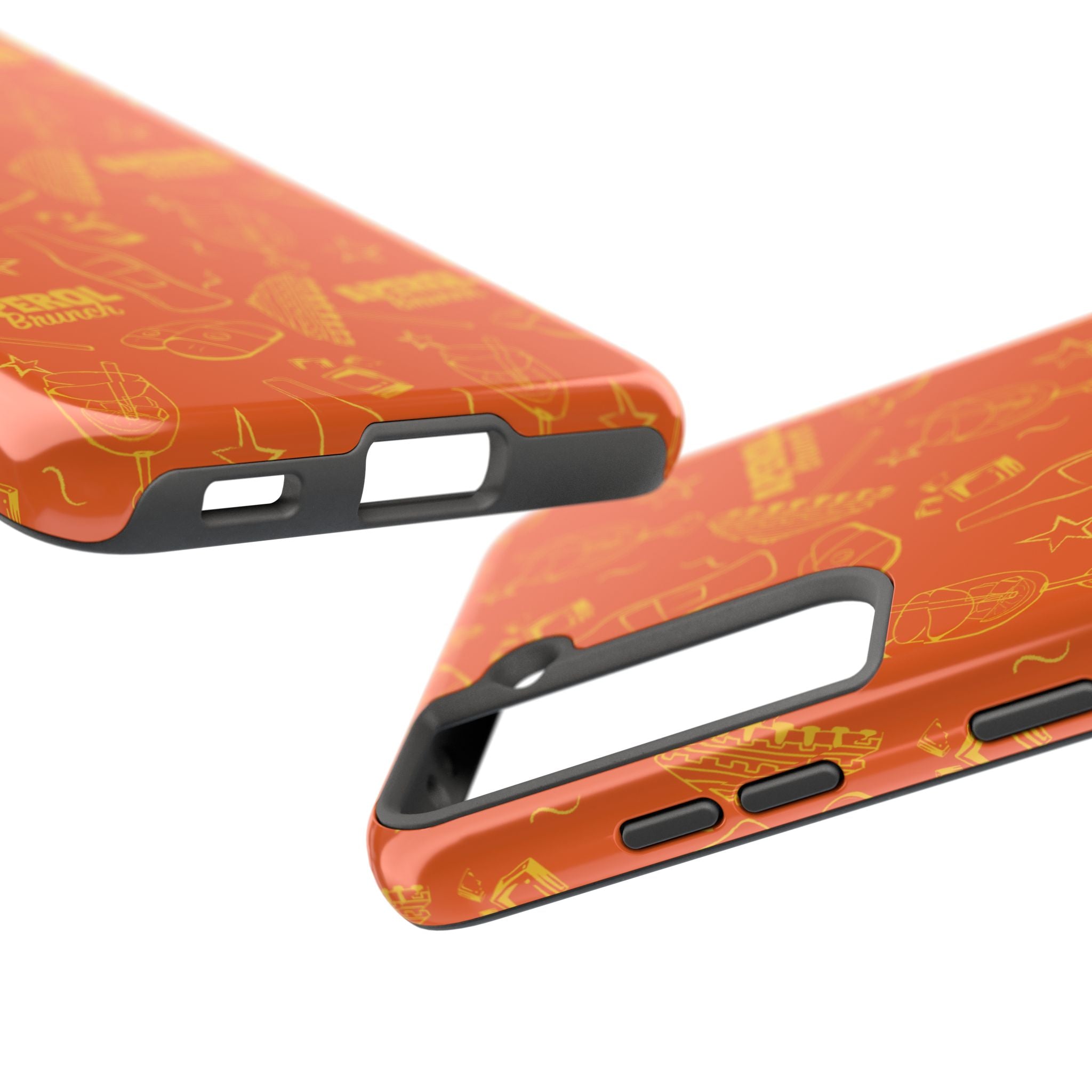 Aperol Brunch Collection Tough Phone Case - Orange and Yellow Brunch Inspired Design