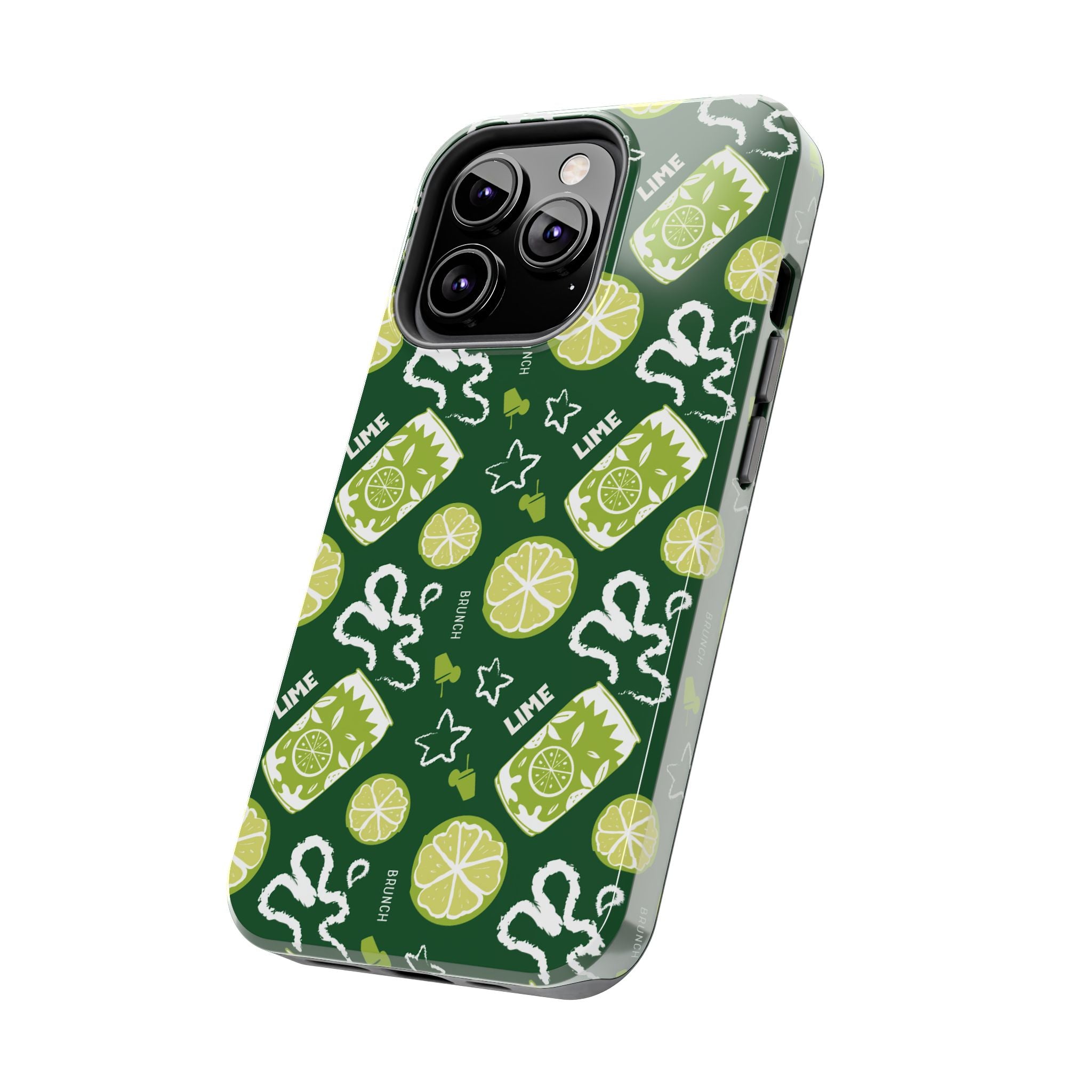 Lime Brunch Fruit Collection Tough Phone Case — Green Aperol Inspired Design