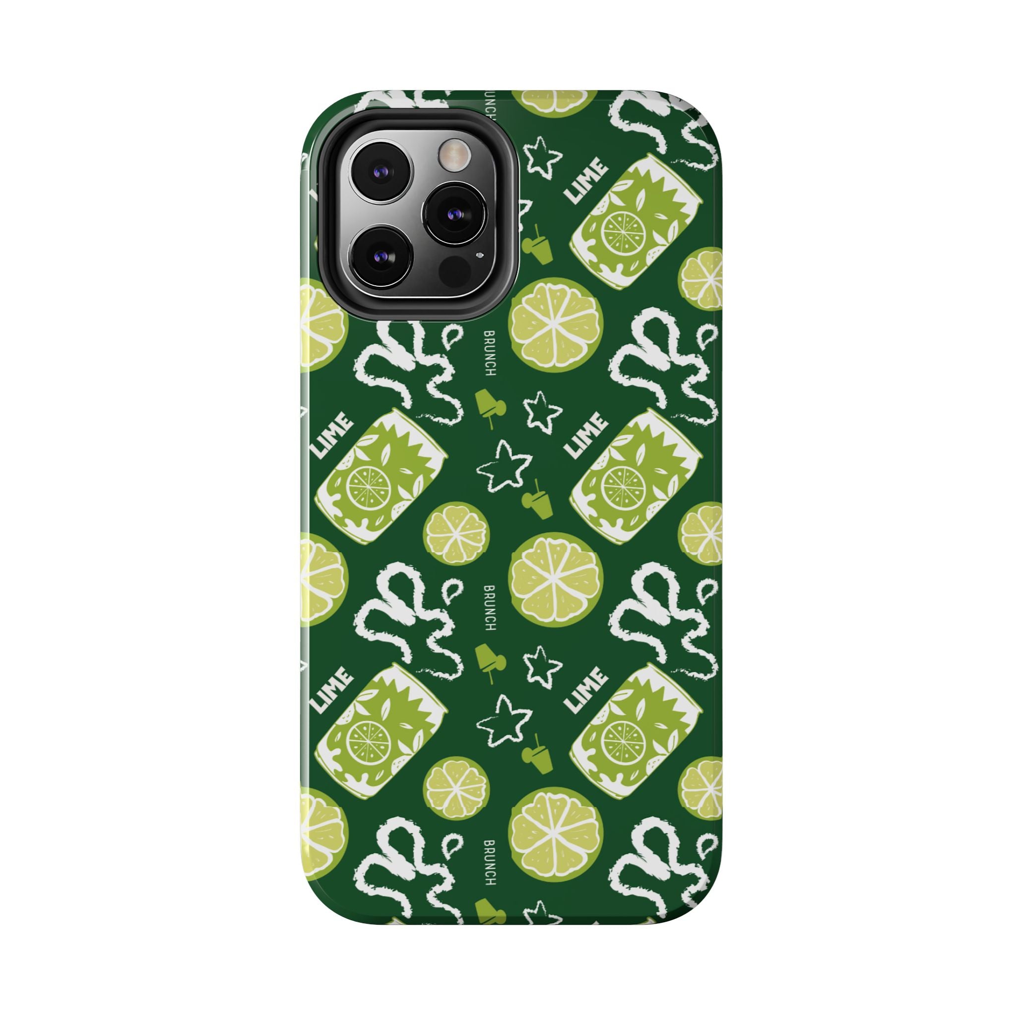 Lime Brunch Fruit Collection Tough Phone Case — Green Aperol Inspired Design