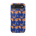 Aperol Spritz Tough Phone Case — Blue Cocktail Pattern Protective Cover