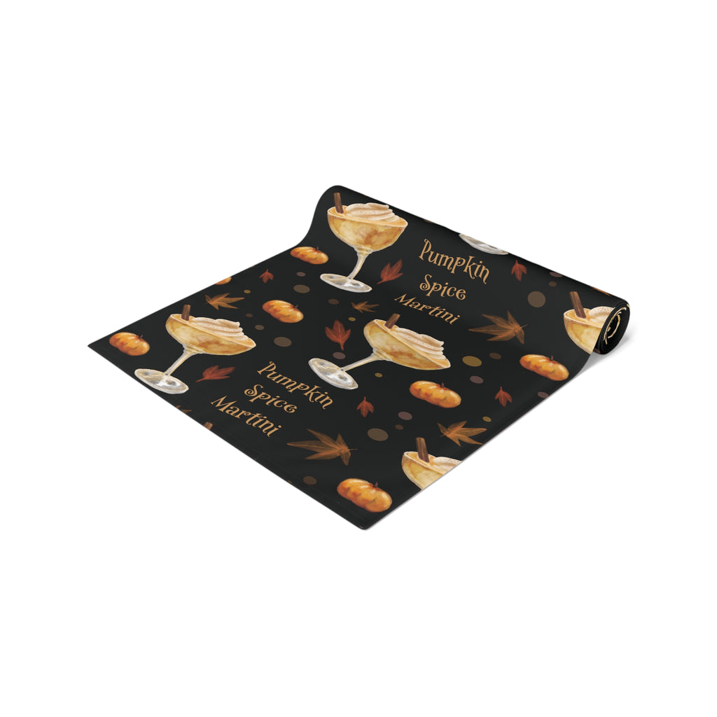 Pumpkin Spice Martini Table Runner — Black Pumpkin Collection Inspired Design