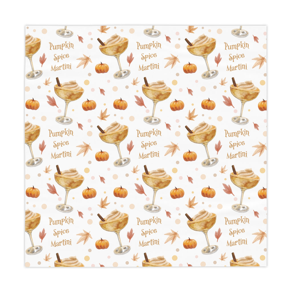 Pumpkin Spice Martini Tablecloth — White Pumpkin Collection Inspired Design