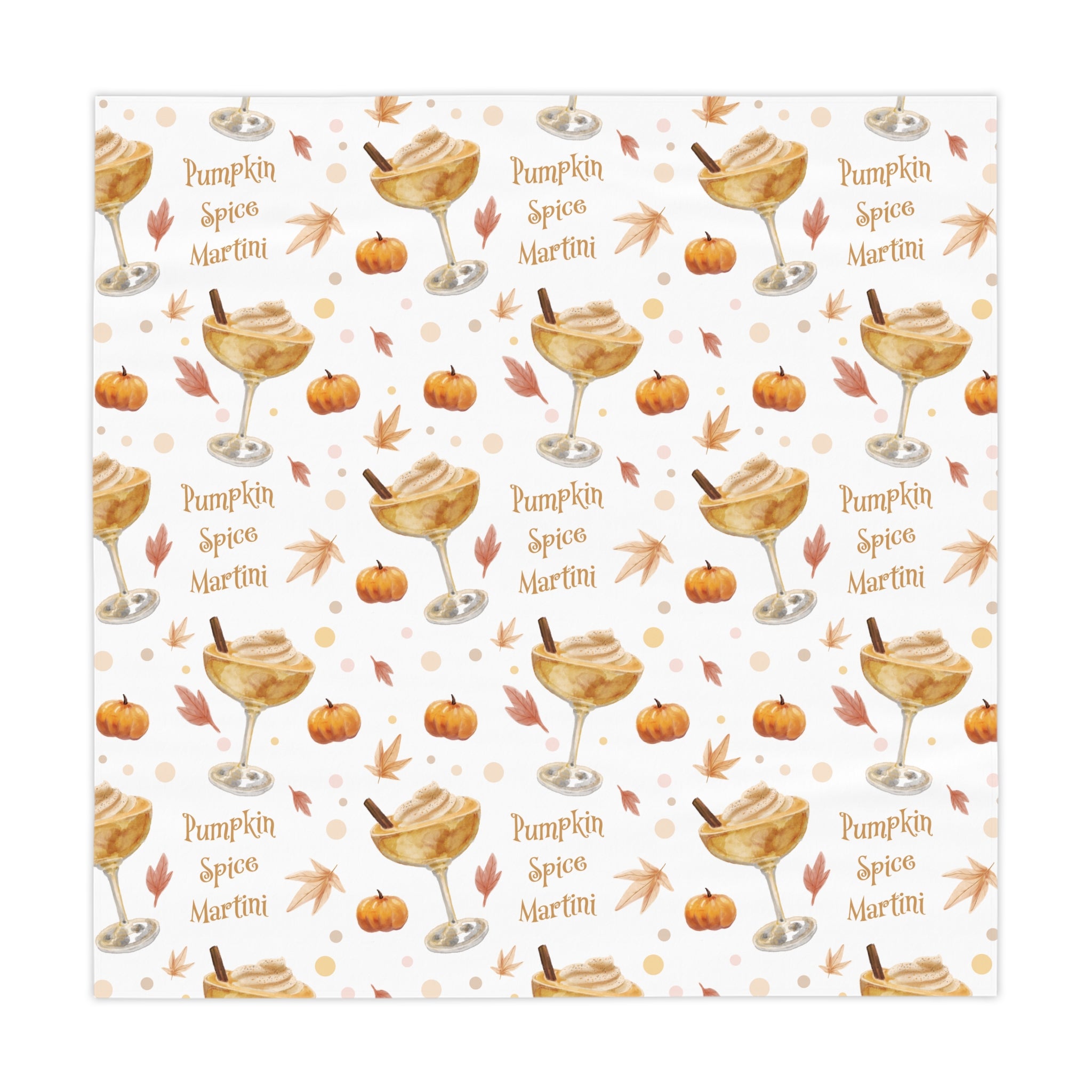 Pumpkin Spice Martini Tablecloth — White Pumpkin Collection Inspired Design