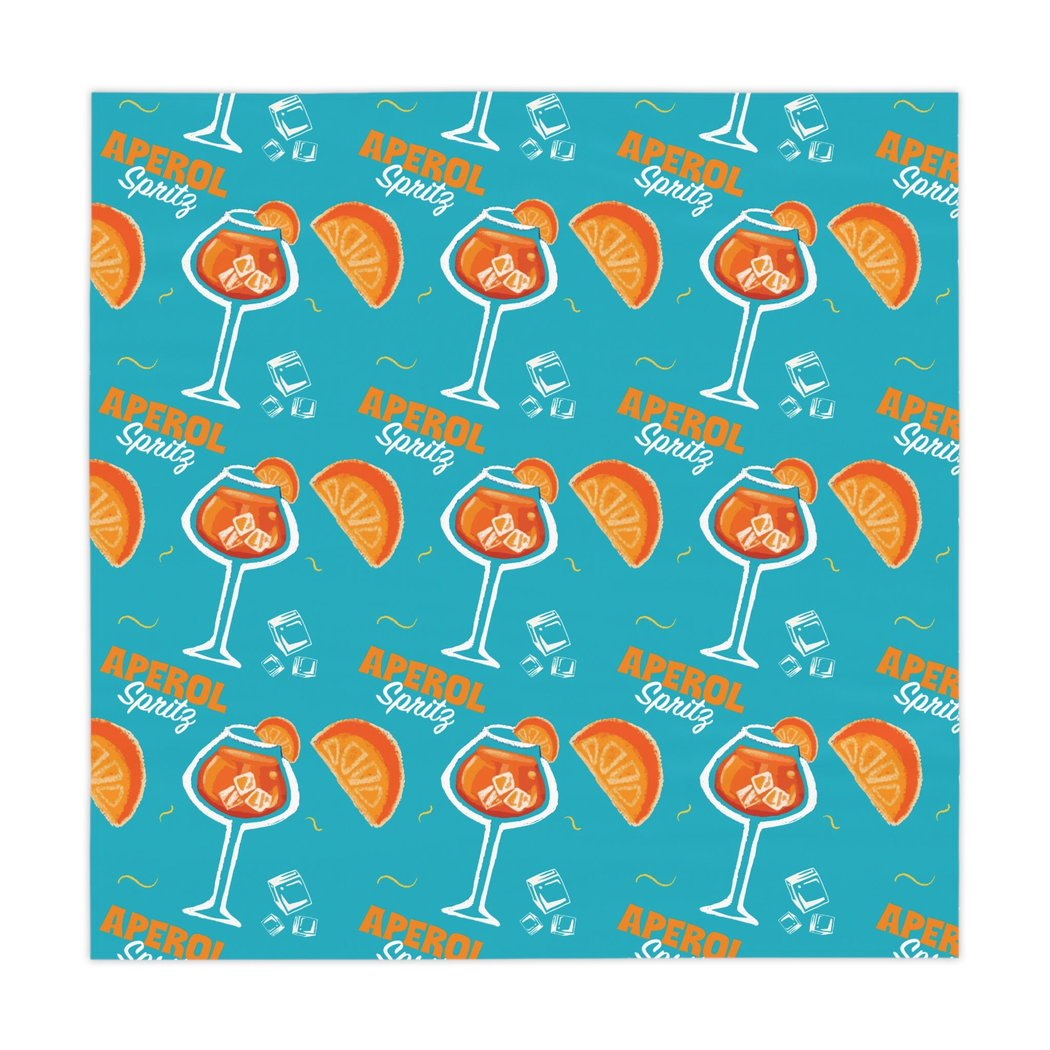 Aperol Spritz Tablecloth — Turquoise Spritz Collection Inspired Design