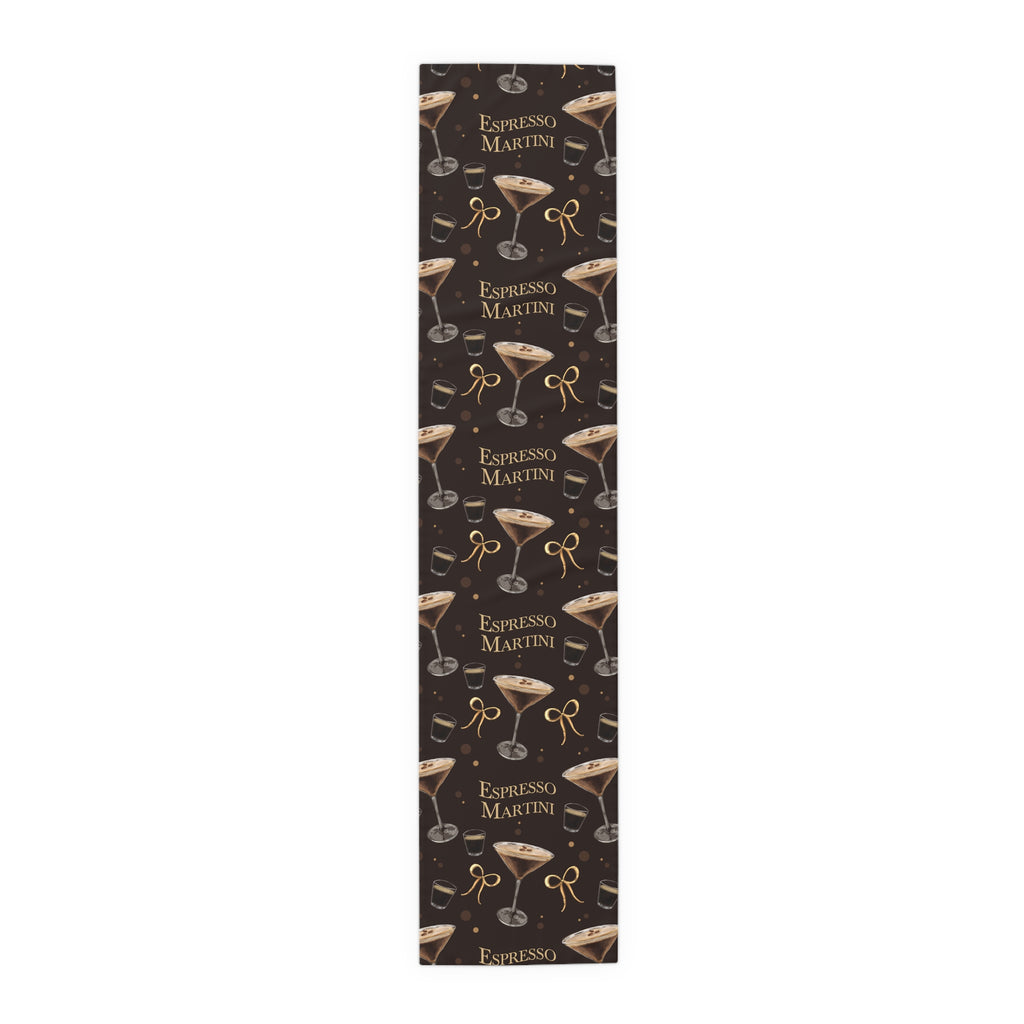 Espresso Martini Table Runner — Dark Brown Espresso Collection Inspired Design