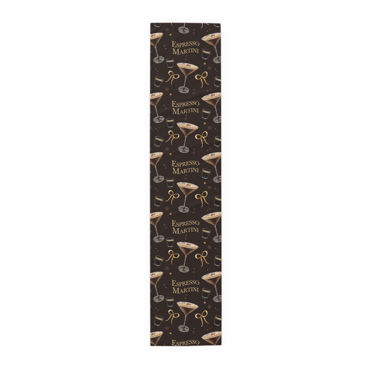 Espresso Martini Table Runner — Dark Brown Espresso Collection Inspired Design