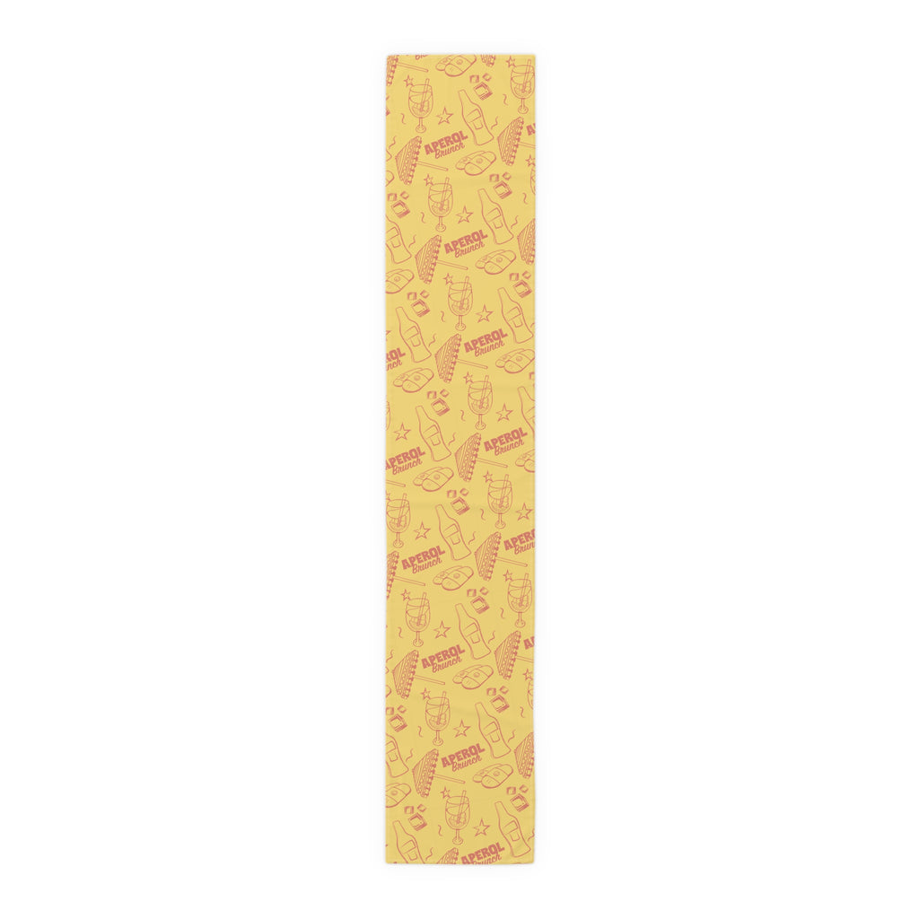 Aperol Brunch Table Runner — Yellow Citrus Summer Decor
