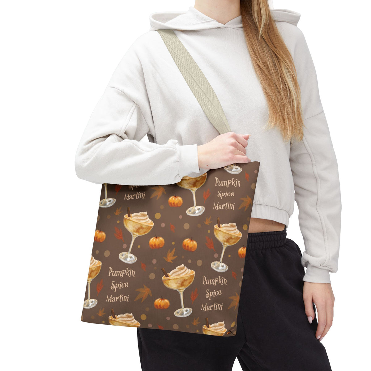 Pumpkin Spice Martini Tote Bag — Brown Pumpkin Collection Inspired Design
