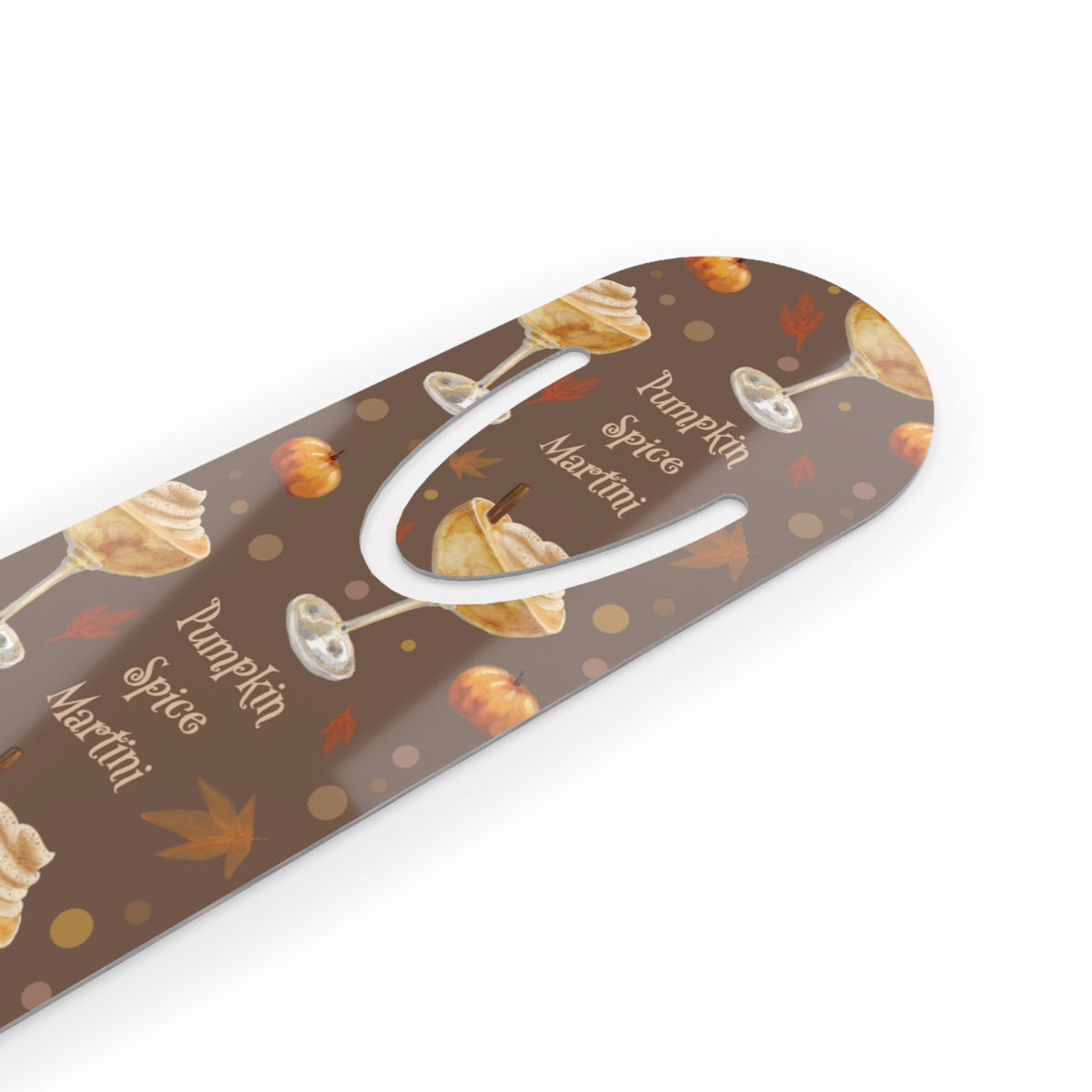 Pumpkin Spice Martini Metal Bookmark – Brown Pumpkin Collection Inspired Design