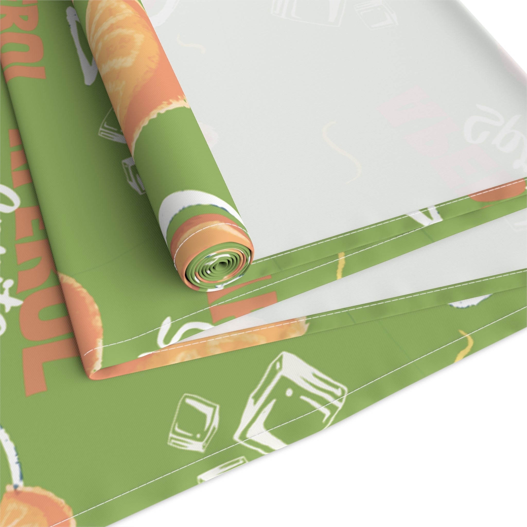 Aperol Spritz Table Runner – Green Cocktail Party Decor