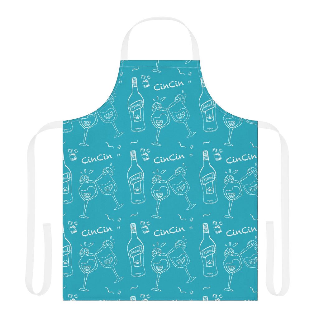 Cin Cin Apron — Turquoise Cin Cin Brunch Inspired Design