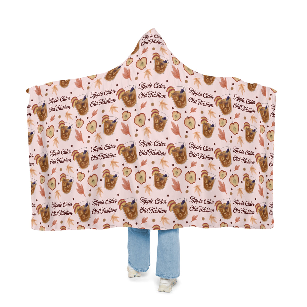Apple Cider Old Fashion Hooded Throw Blanket – Light Pink Apple Cider Collection Inspired Design