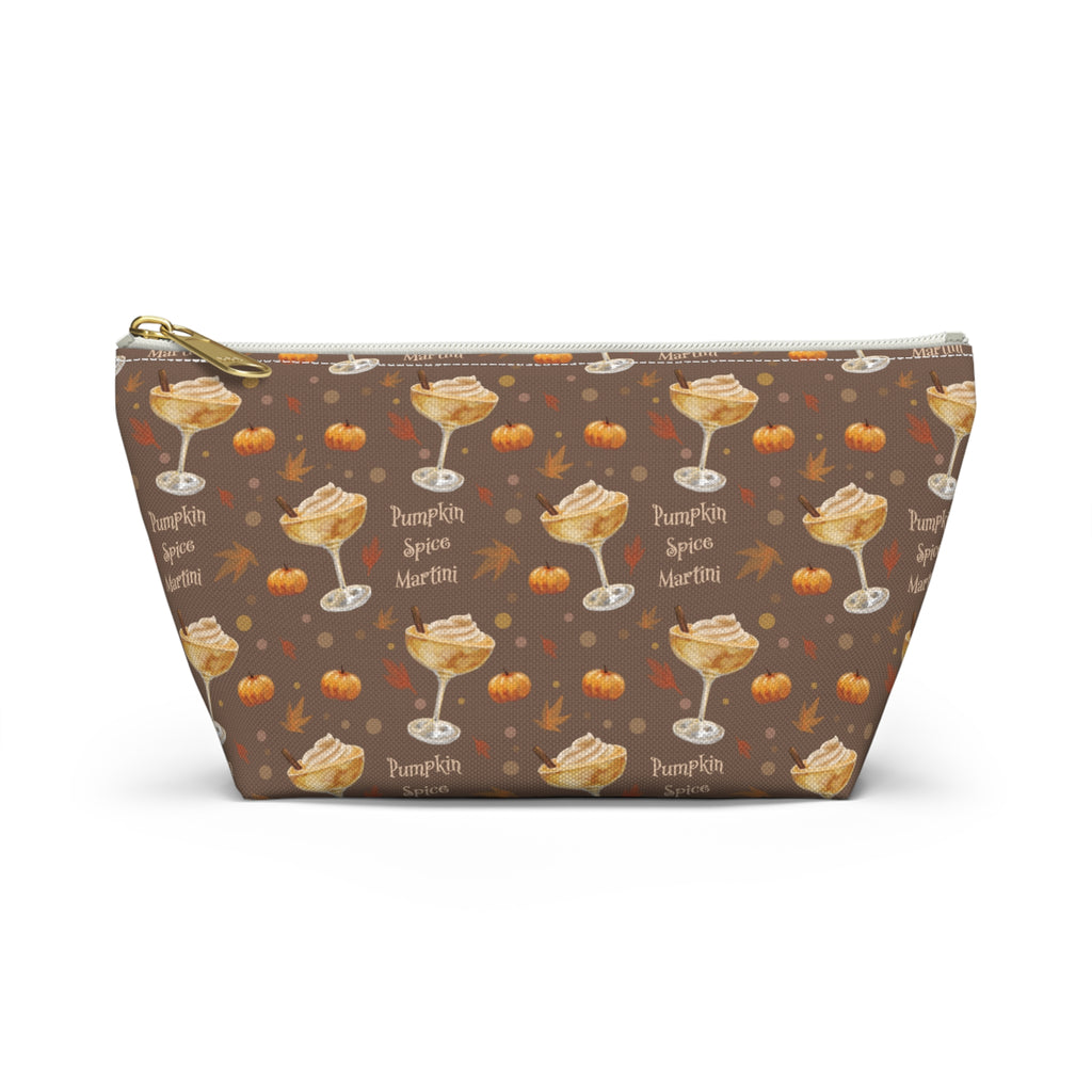 Pumpkin Spice Martini Accessory Pouch — Brown Pumpkin Collection Inspired Design