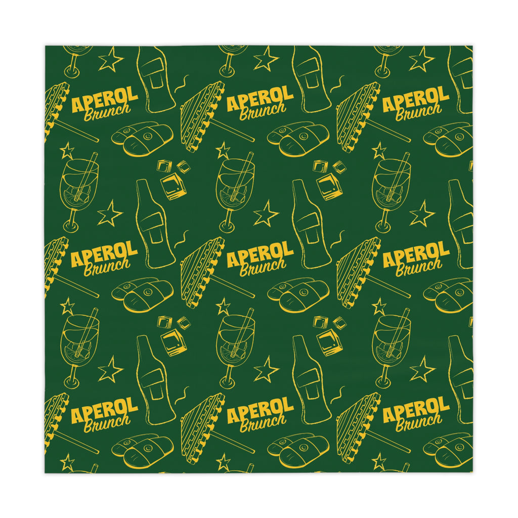 Aperol Brunch Collection Tablecloth — Green Brunch Inspired Design