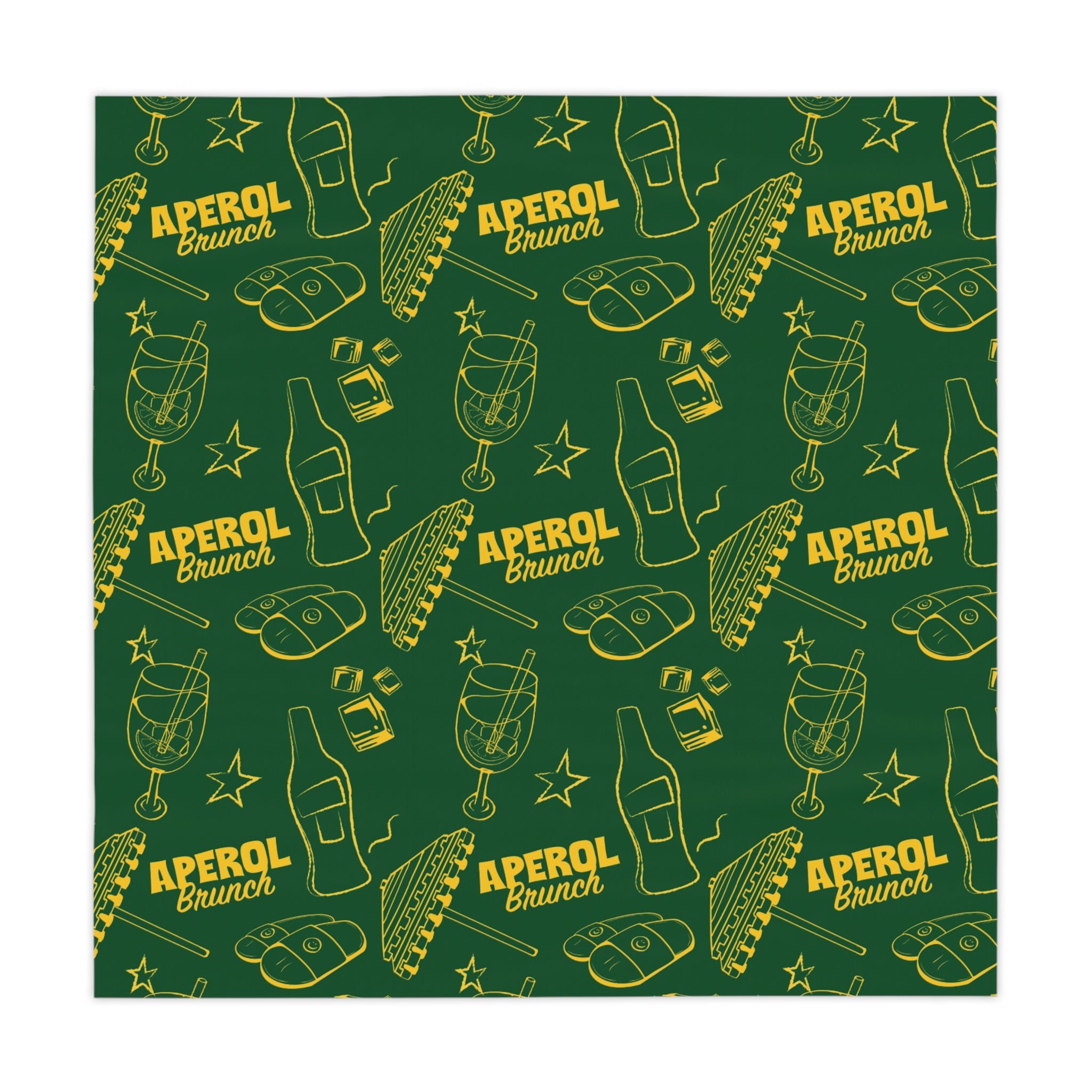 Aperol Brunch Collection Tablecloth — Green Brunch Inspired Design