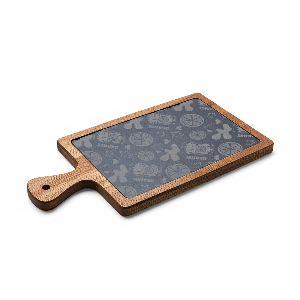 Orange Brunch Acacia Charcuterie Board Set