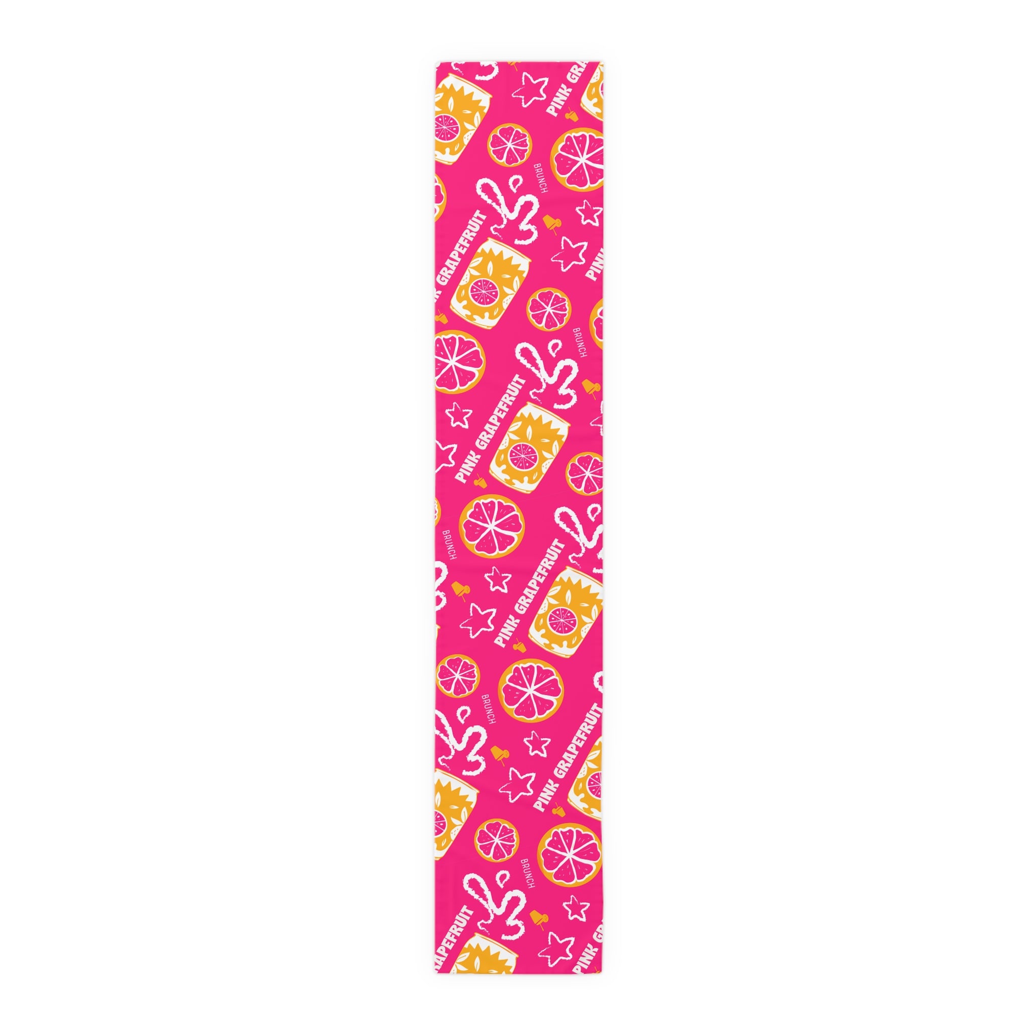 Pink Grapefruit Table Runner — Citrus Summer Decor