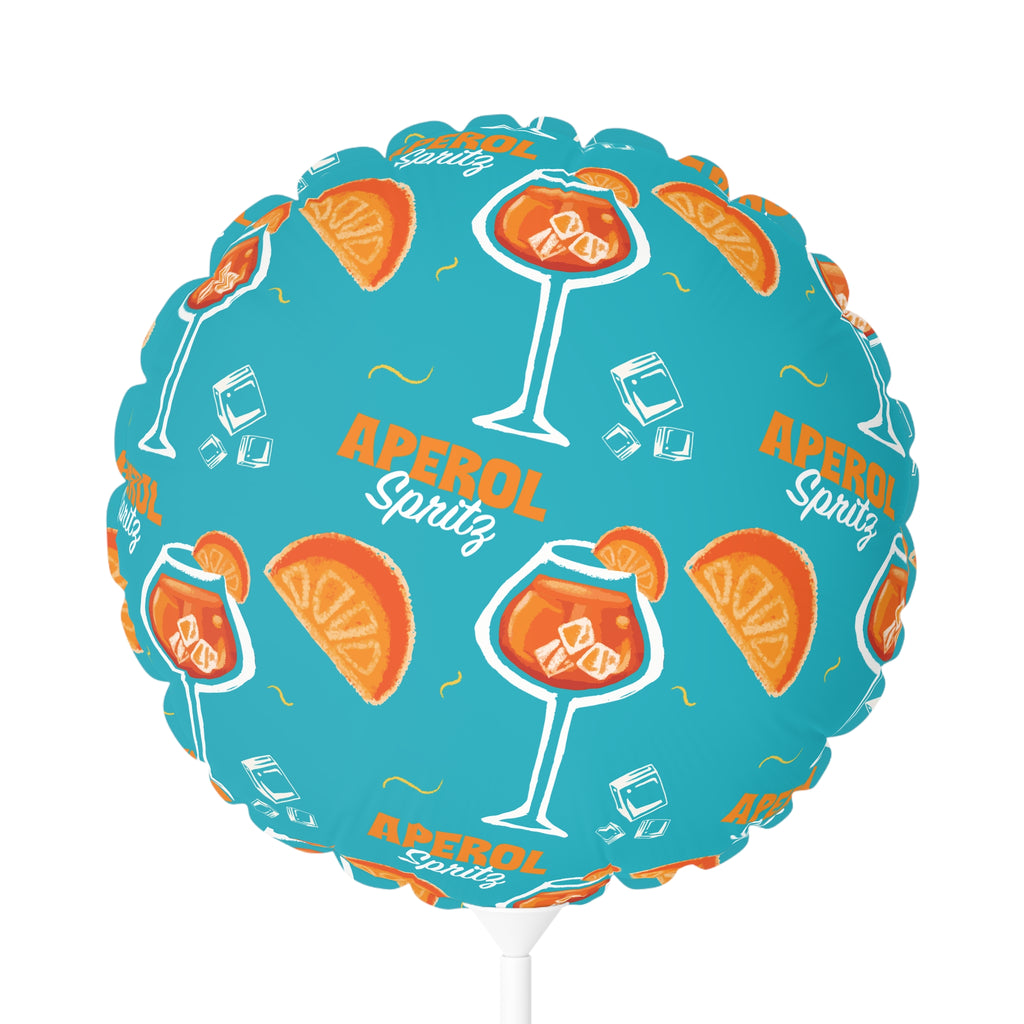 Aperol Spritz 11" Round Balloon — Turquoise Spritz Collection Inspired Design