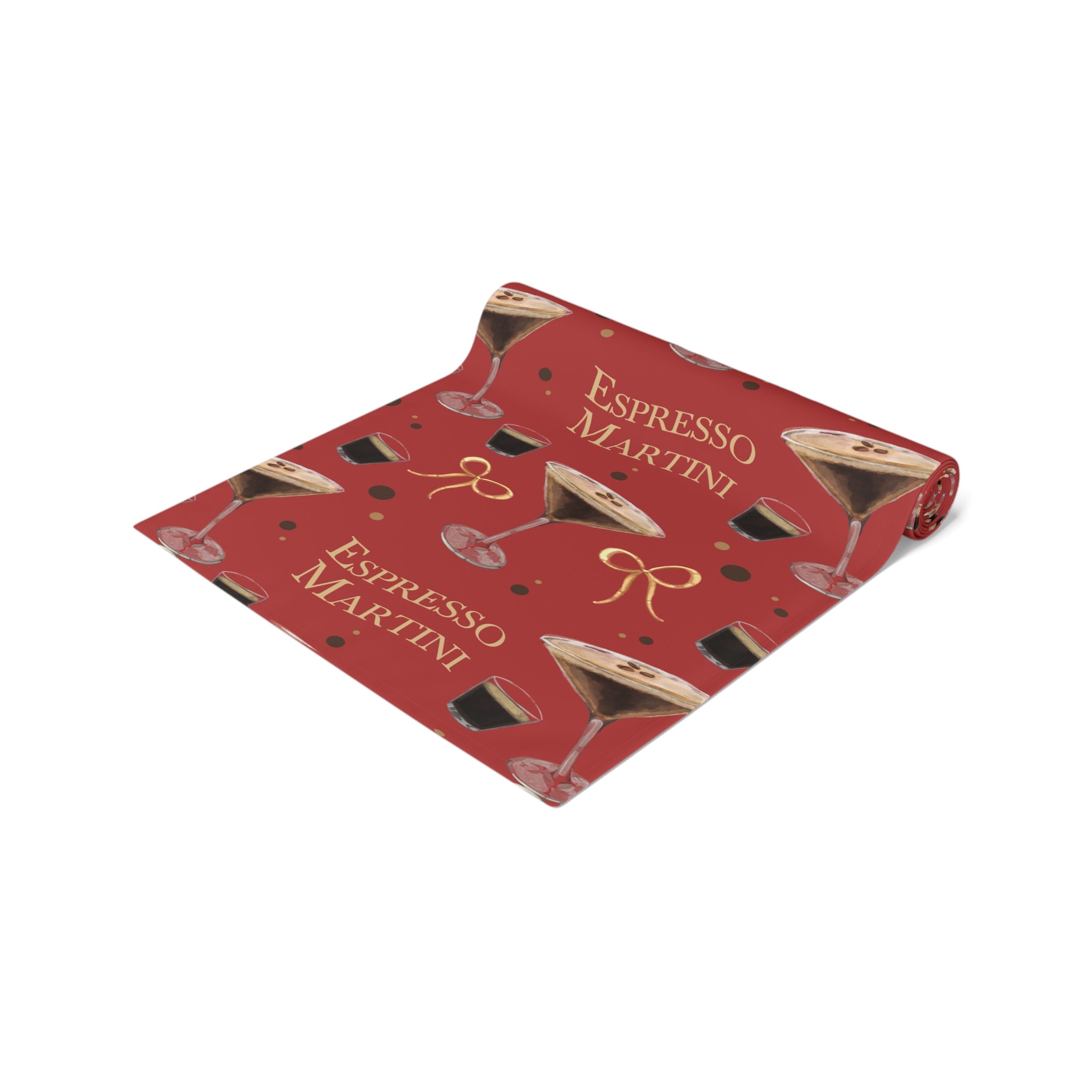 Espresso Martini Table Runner — Red Espresso Collection Inspired Design