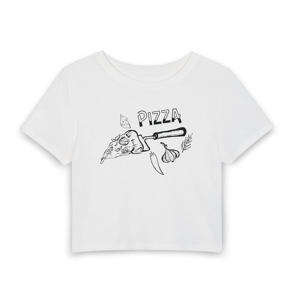 Pizza Slice Sketch Women's Boxy Fit Tee