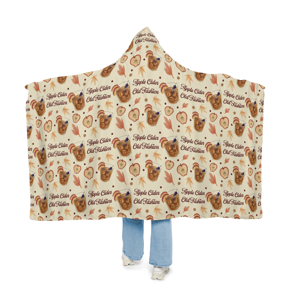 Apple Cider Old Fashion Hooded Throw Blanket – Beige Apple Cider Collection Inspired Design