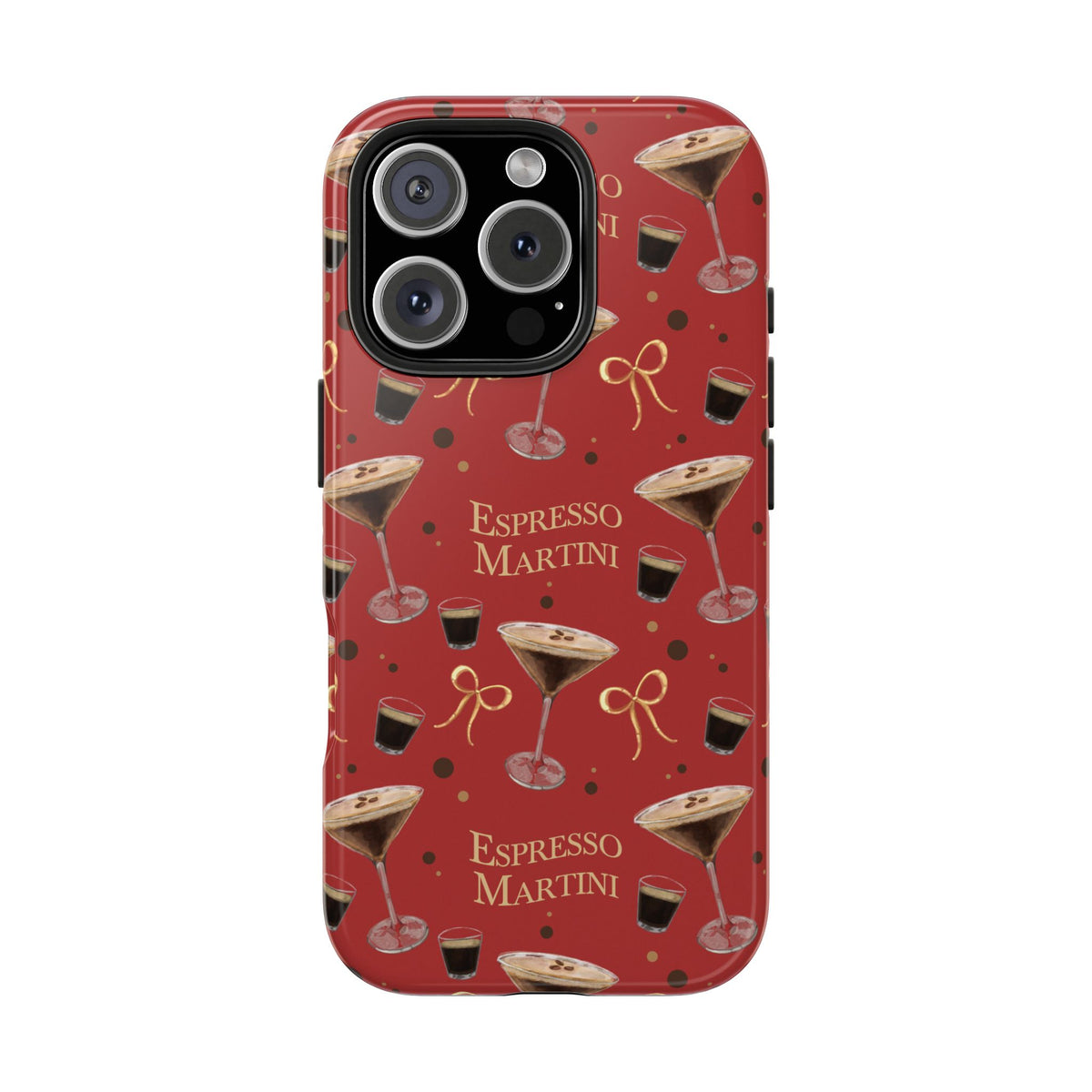 Espresso Martini Tough Phone Case — Red Espresso Collection Inspired Design
