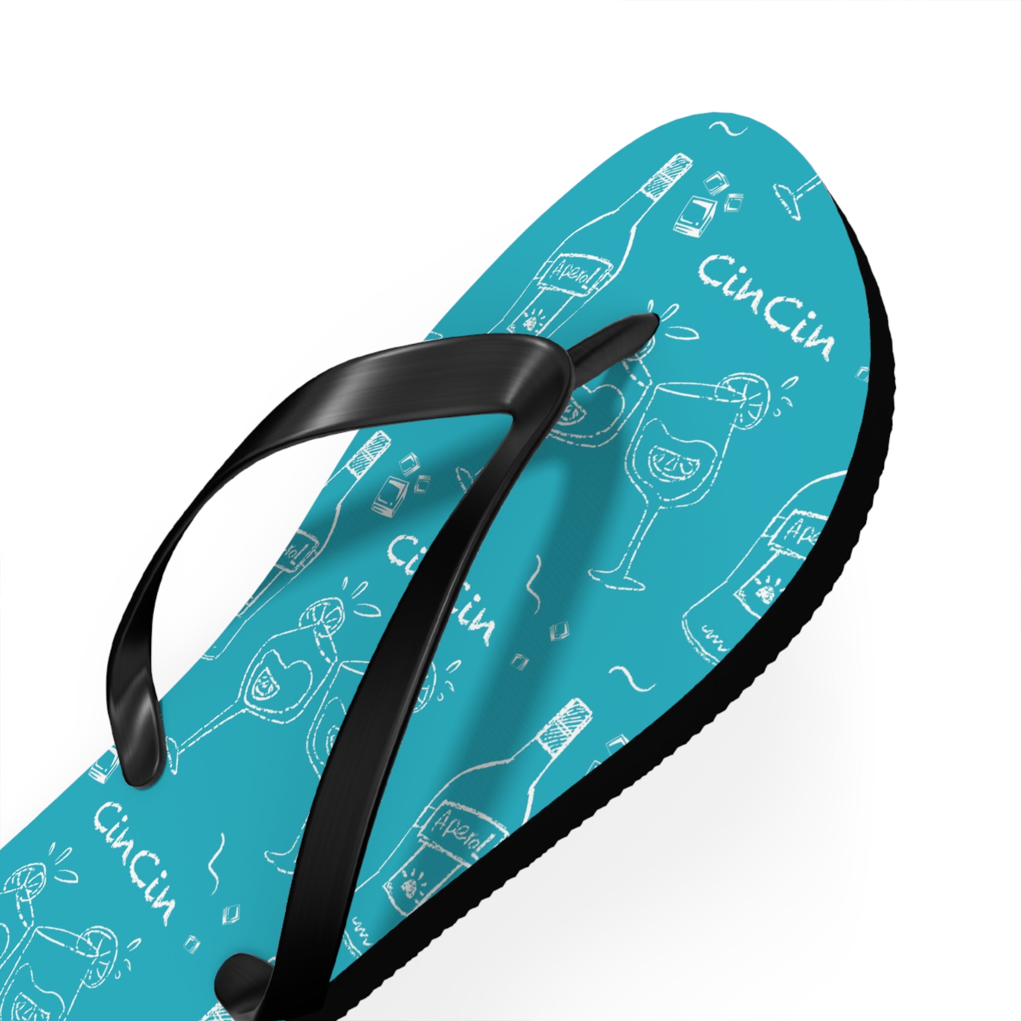 CinCin Turquoise Flip Flops – Turquoise Cin Cin Brunch Collection Inspired Design