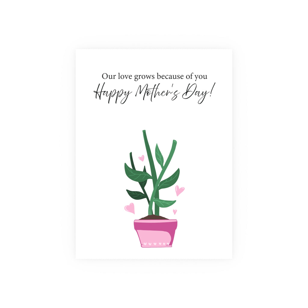 Mother's Day Plant Poster for Painting | "Our love grows because of you" - a gift for mom