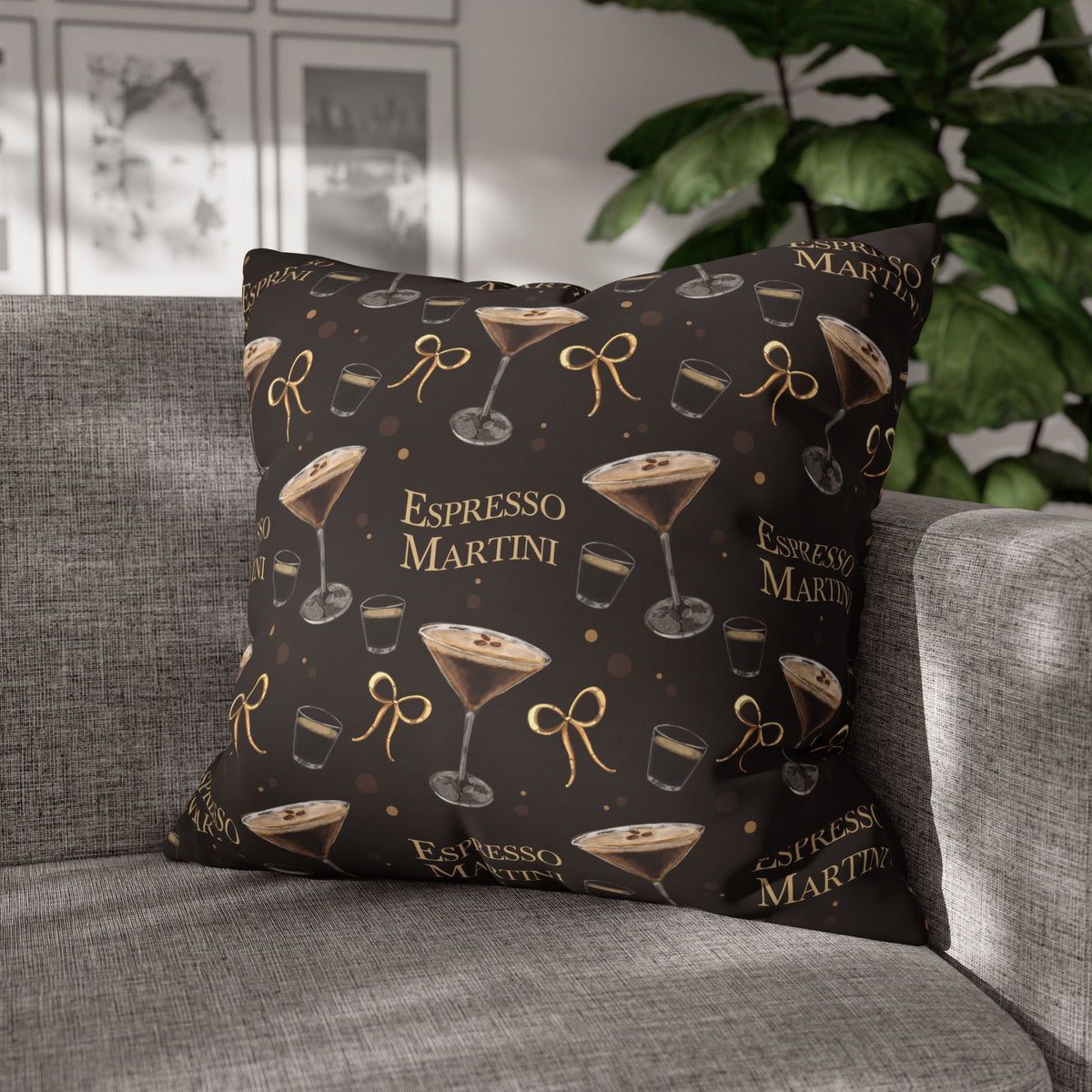 Espresso Martini Pillowcase — Dark Brown Espresso Collection Inspired Design