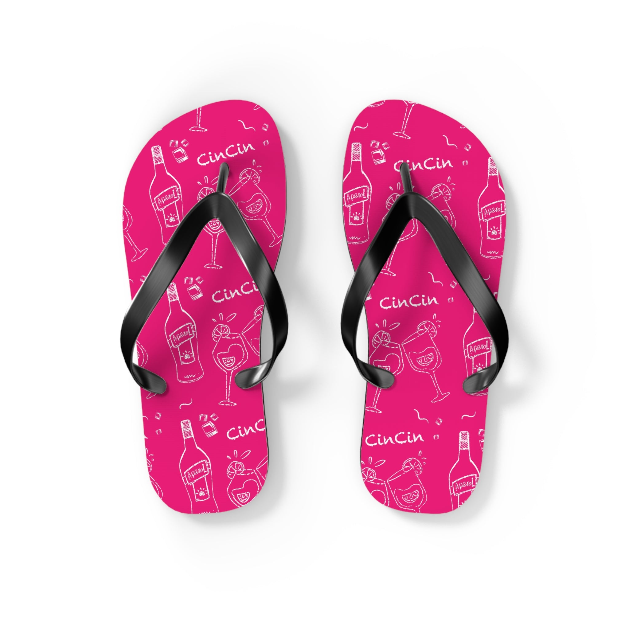 Cin Cin Pink Flip Flops — Pink Cin Cin Collection Inspired Design