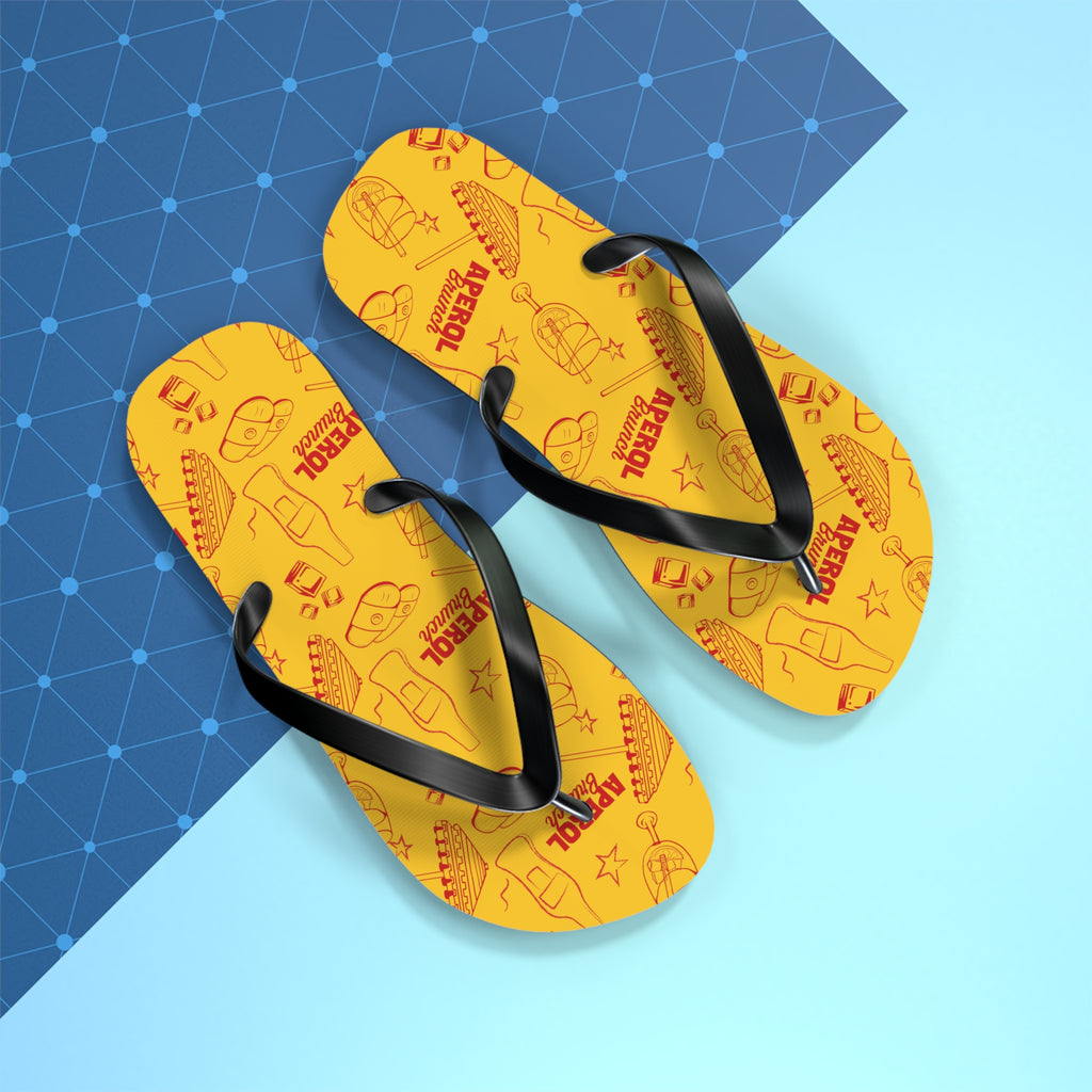 Aperol Brunch Flip Flops – Aperol Yellow Collection Inspired Design