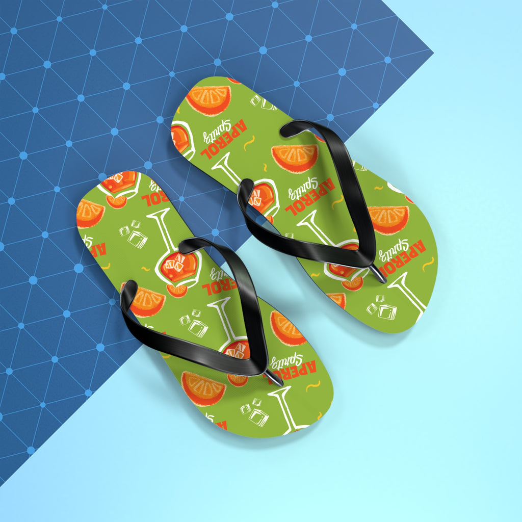 Aperol Spritz Flip Flops – Green Spritz Collection Inspired Design