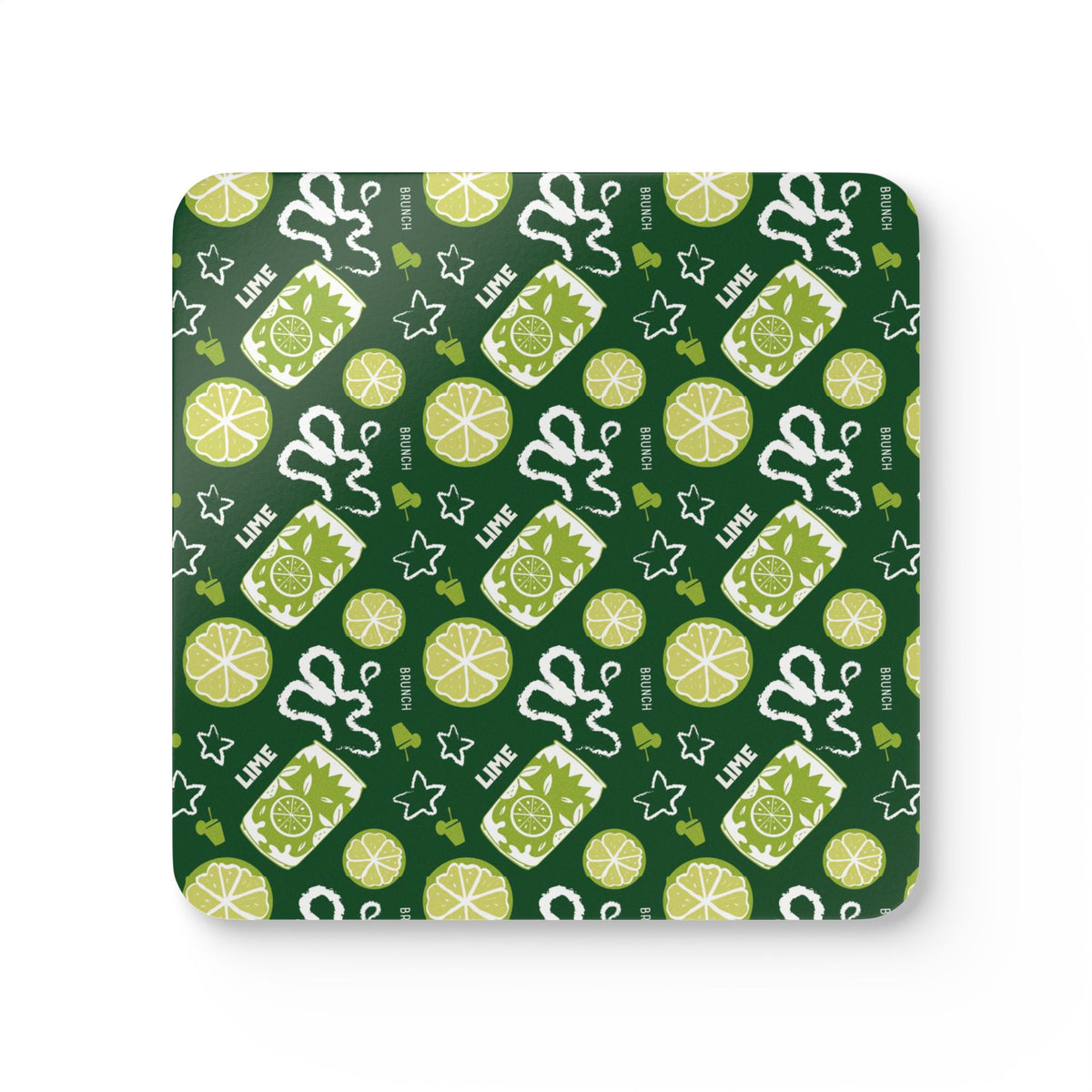Lime Fruit Brunch Corkwood Coaster Set (4-Pack) – Lime Brunch Collection Inspired Design