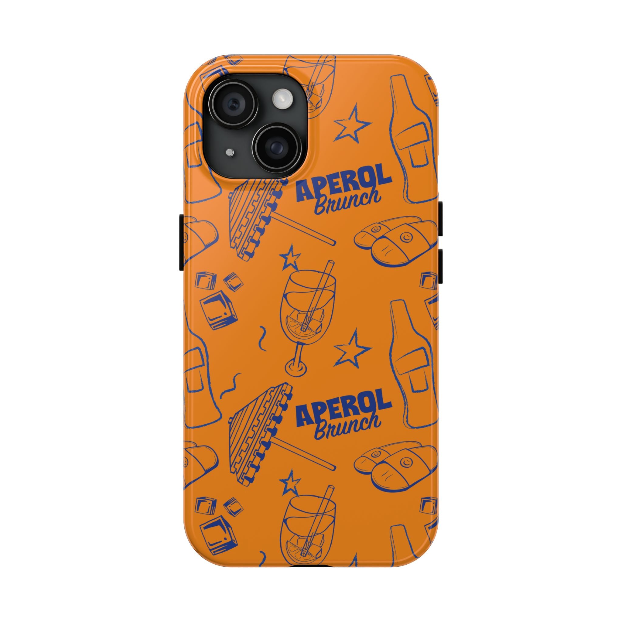 Aperol Brunch Tough Phone Case — Orange Cocktail Pattern