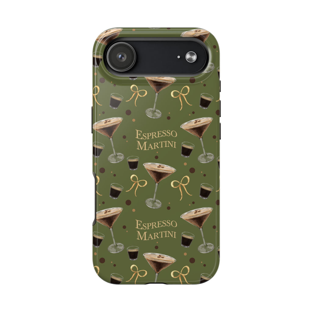 Espresso Martini Tough Phone Case — Olive Green Espresso Collection Inspired Design